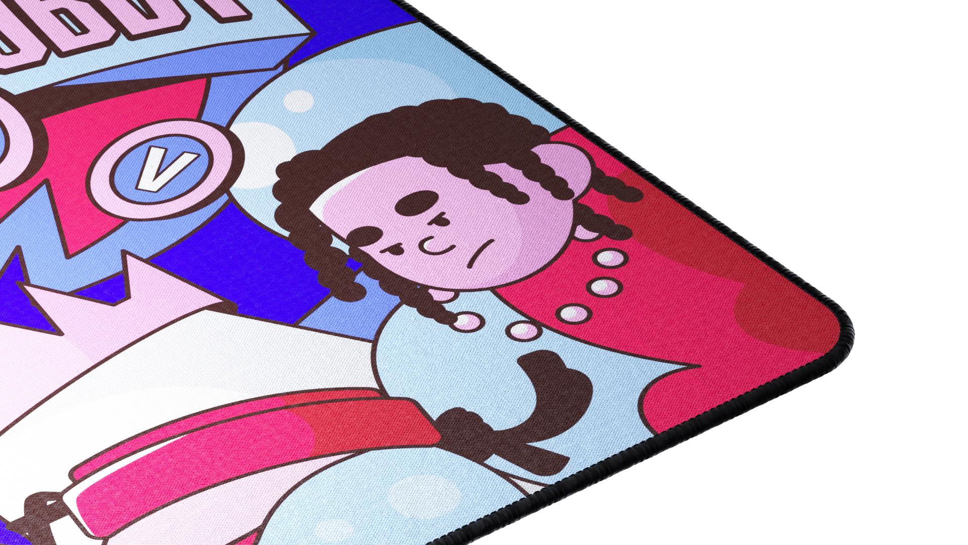 Tapis de souris "Team Zz" Bleu & Rose