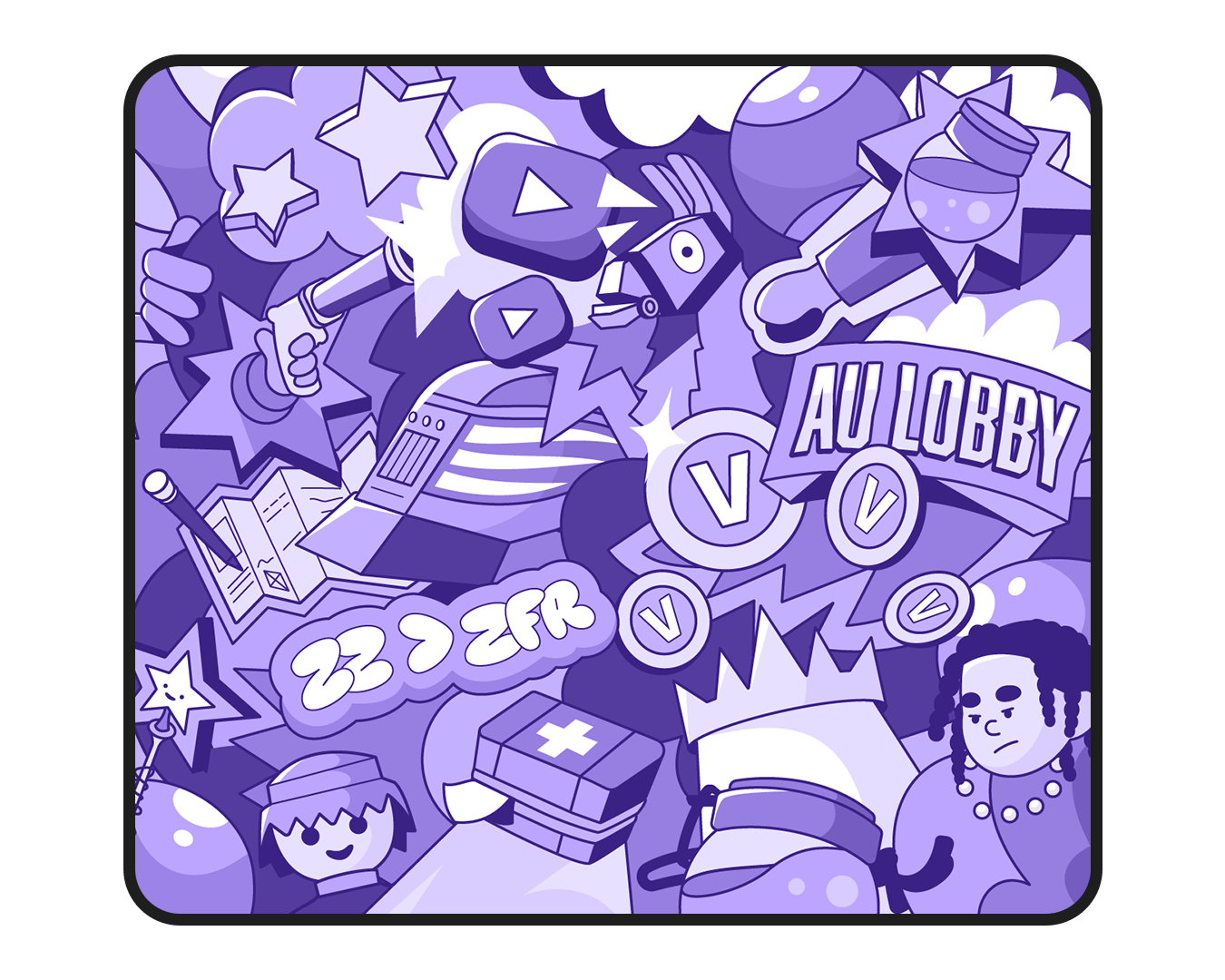 Tapis de souris "Team Zz" Violet