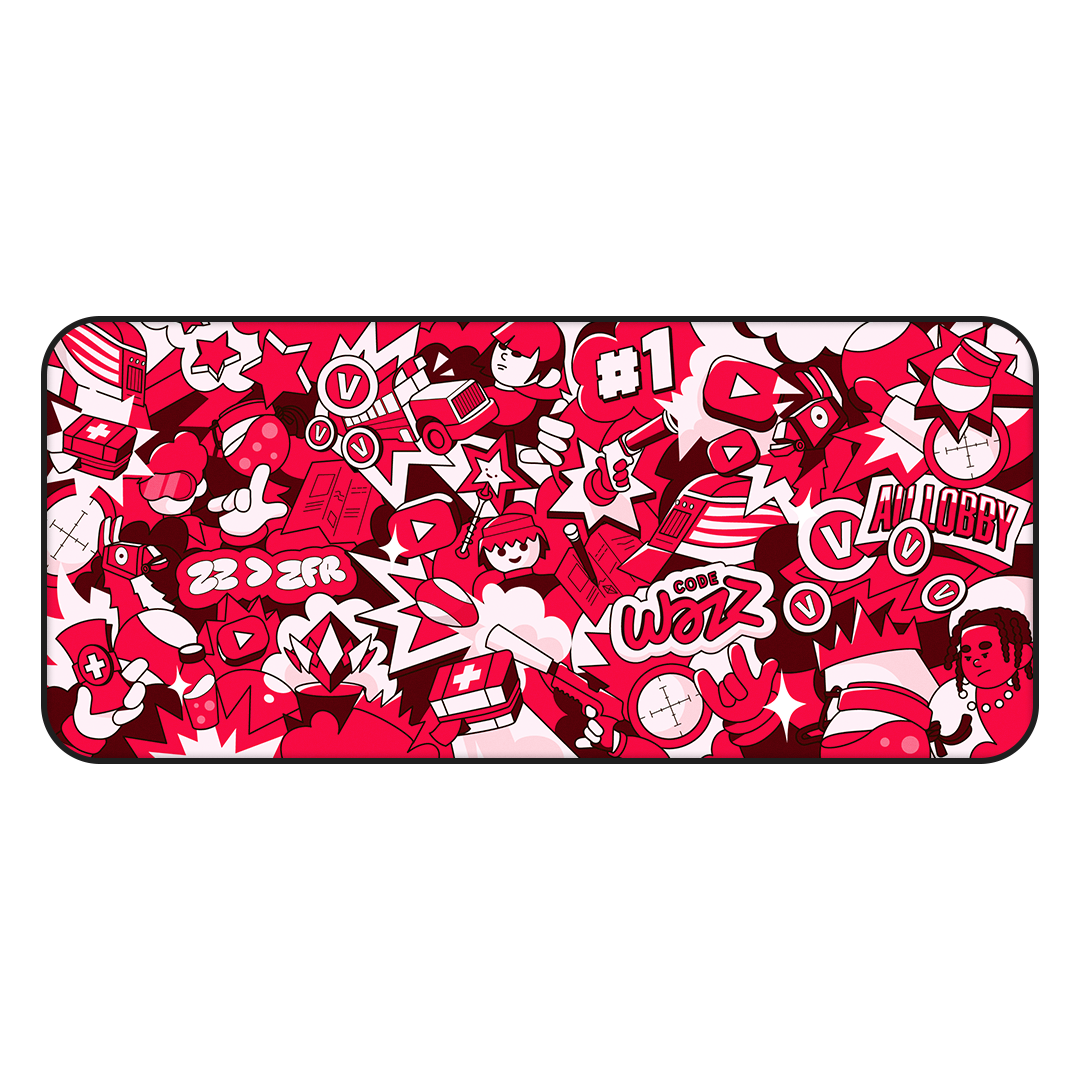 Tapis de souris "Team Zz" Rouge & Blanc